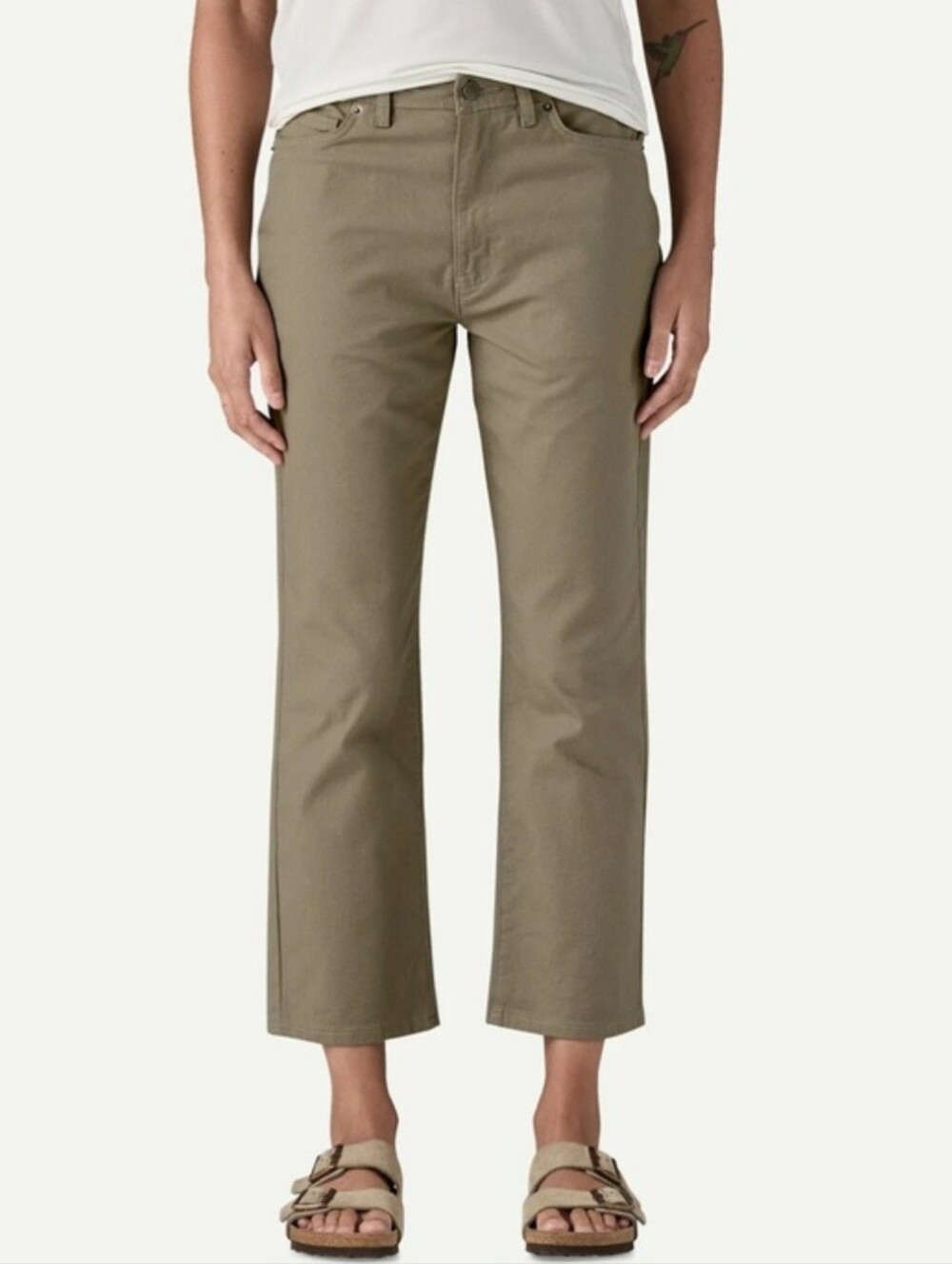 Patagonia Classic Straight Ankle Pants River Rock Organic Cotton Womens 10 NEW